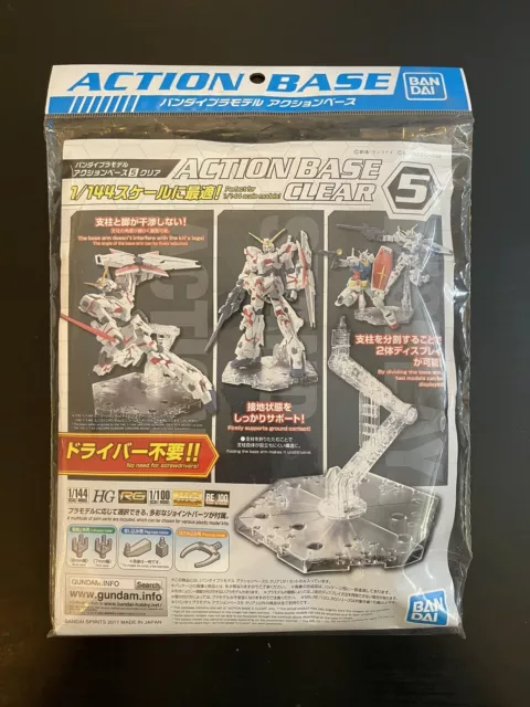 Bandai Action Base 5 Clear Sealed Gundam Gunpla Stand MG HG 1/100 1/144