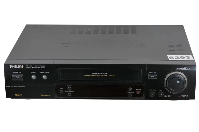Magnétoscope Lecteur VHS Enregistreur Recorder Philips Vr2419 Vhs Hq Pal Secam Turbo 167510018315