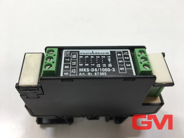 MURR ELECTRONICS DIODE Unit MKS-D6/1000-3 Module for Control Systems ...