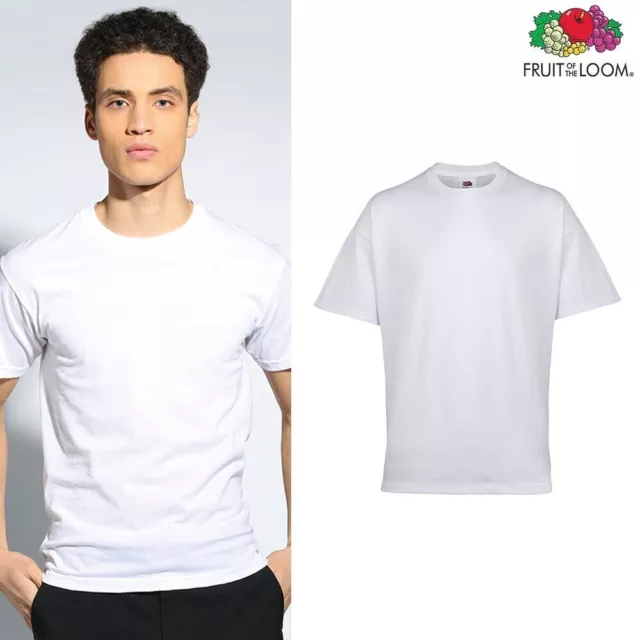 T-shirt da uomo in cotone intimo (confezione 3)-Fruit of the Loom t-shirt bianca