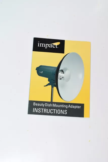Impact Beauty Dish Reflector Instructions.