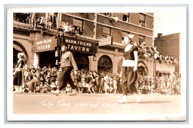 HOLLAND Michigan mi ~ Tulip Time Festival , Warm Friend Tavern RPPC UNP