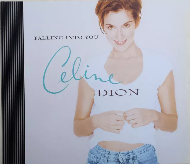 CELINE DION Display Card Falling Into You UK PROMO ONLY Rare 11" x 13" Poster