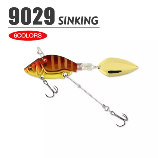 1pcs Fishing Lures Tackle Hook Dick Spinner Spoon Pike Vib Wobble