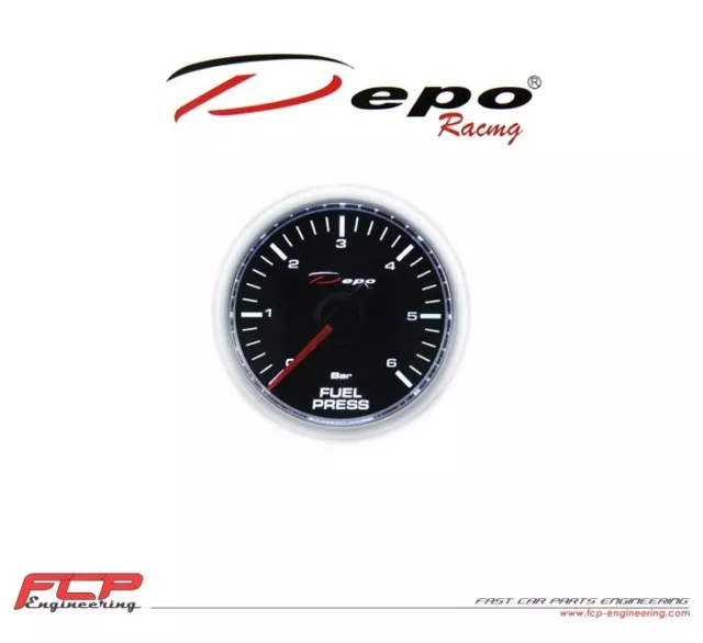Depo Racing Digital Benzindruck Anzeige 0-7 Bar / Fuel Pressure Gauge Csm-W5267B