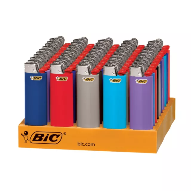 50 Full Size BIC Lighters Assorted Color Multipurpose Kitchen BBQ Fireplace Camo