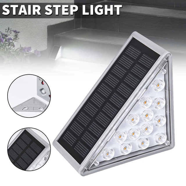Solar Stair Light Solar Step Light Outdoor Waterproof for Garden Stair Deck H