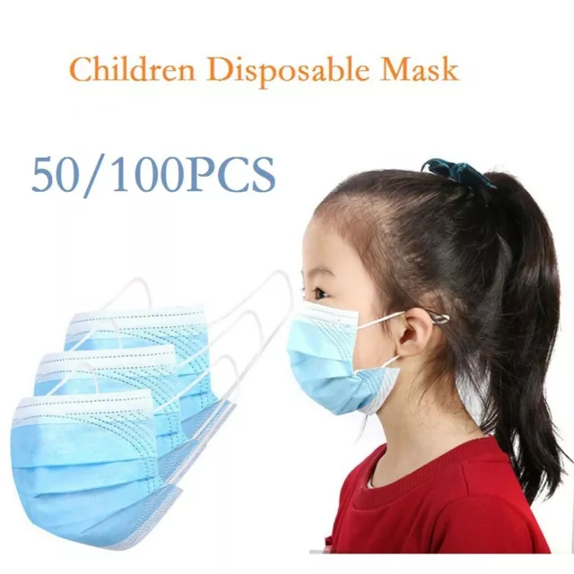 ❤ 50-100x Child Kid Mask Anti-Bacterial Face Mask