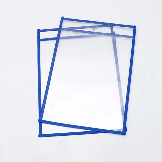 6 Pcs PVC Wisch Bare Schreibwaren Tasche Kind Trocken Abwischbarer Ordner