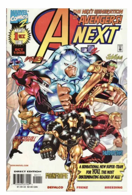 A Next Vol 1 #1 October 1998 Second Coming Newsstand Illustrated Marvel Comic