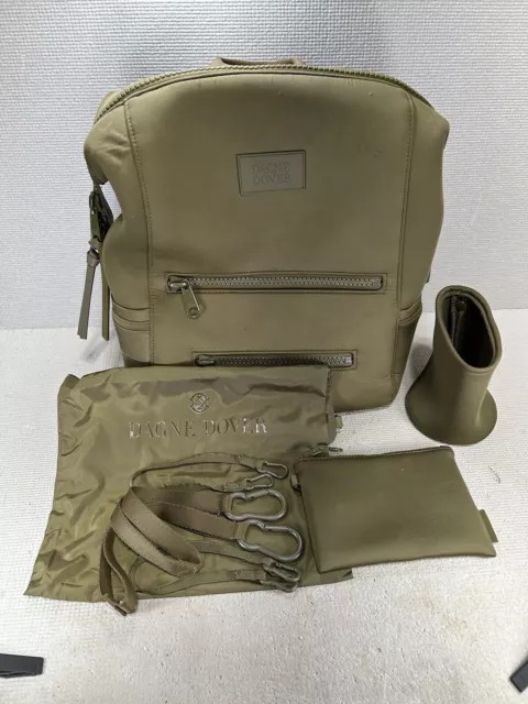 Dagne Dover Indi Neoprene Diaper Bag Backpack, Large, Olive Green - Great Shape
