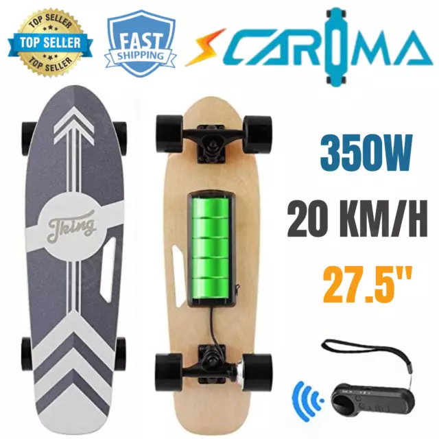 CAROMA Electric Skateboard,350W Longboard with Wireless Remote 7-Layer Maple US