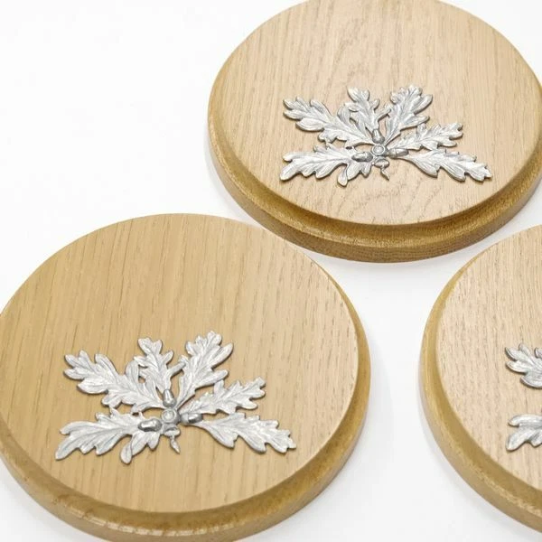 3 Pieza Keilerschilder Redondo Roble Claro AF13cm Con 3 X Hoja de Portada 6blät 3