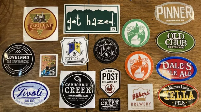 125 Colorado Brewery Beer Stickers Brewing Brew Company Companies Breweries CO