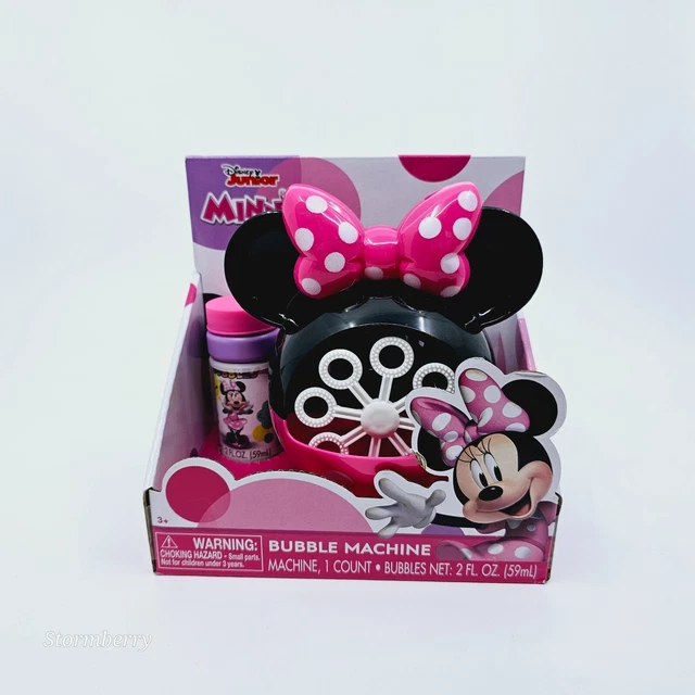 DISNEY JUNIOR MINNIE Mouse Bubble Machine + 2 oz. Bubbles 15.49 PicClick