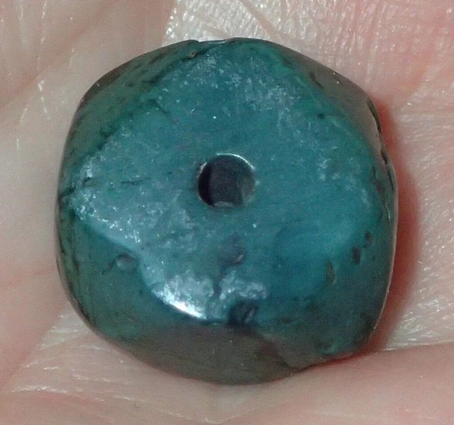 19mm Very Rare Ancient Indus Valley Green Jasper Bead, # S5570