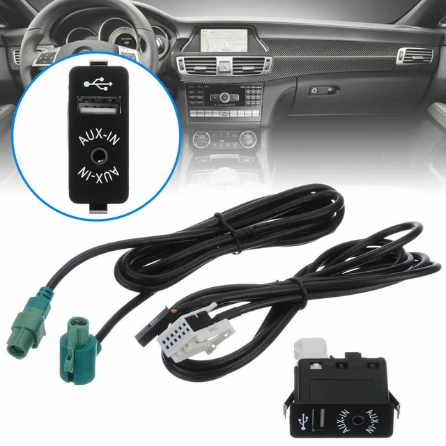 Voiture Aux USB Interrupteur Prise Câble Connecteur Adaptateur 3.5mm for 3 5 6