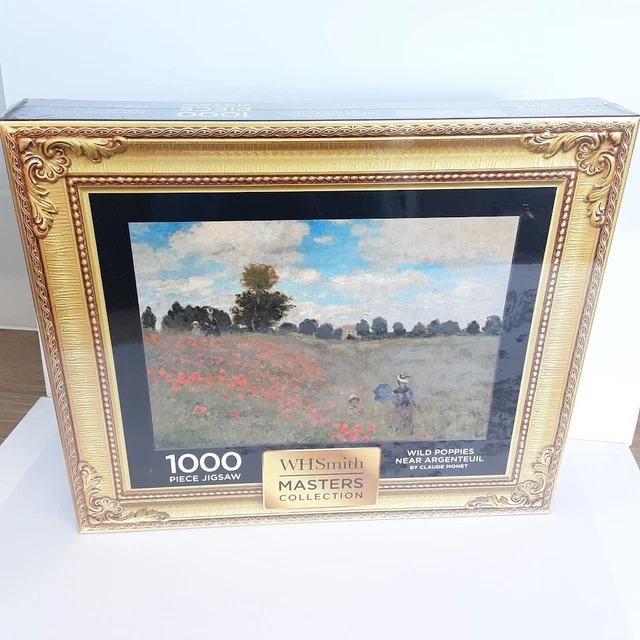 WH SMITH 1000 Piece Jigsaw Puzzle Claude Wild Poppies Near