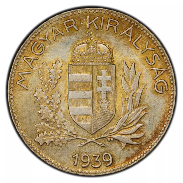Hungary 1939 1 Pengo Silver Coin KM #510