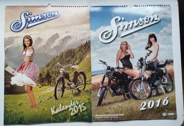 Simson Erotik Kalender 2015 + 2016 Schwalbe Star Sperber S50 S51 Comfort Enduro