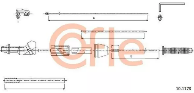 COFLE Gaszug Bowdenzug 10.1178 passend für PEUGEOT 106 I (1A, 1C) 1503/1210mm