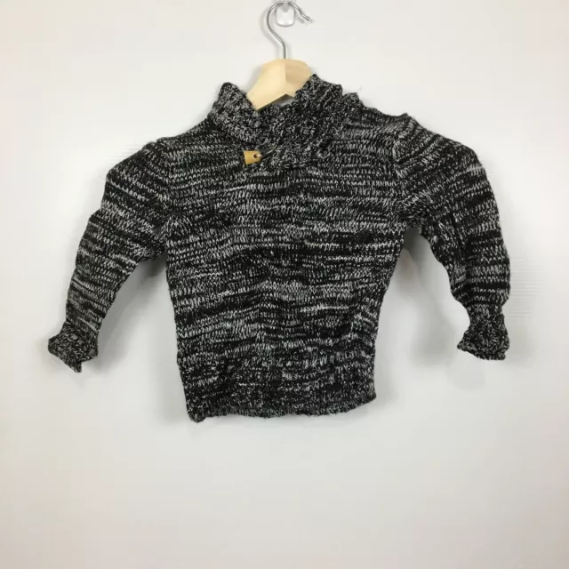 Joe Fresh Kids Boys Knit Sweater Size 3 Years Black Striped Pullover Jumper