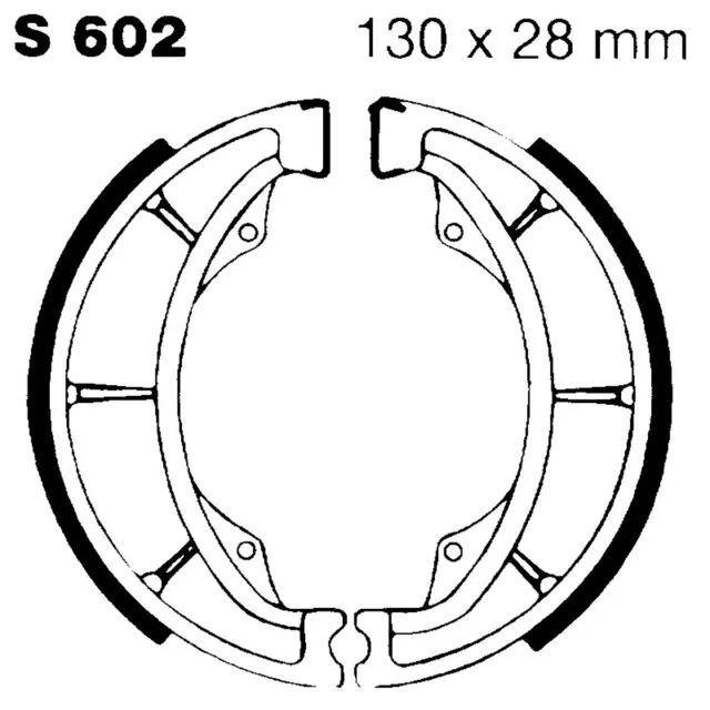 Paire Mâchoires de Frein EBC S602 Pour Suzuki Dr 600 R 1986-1988