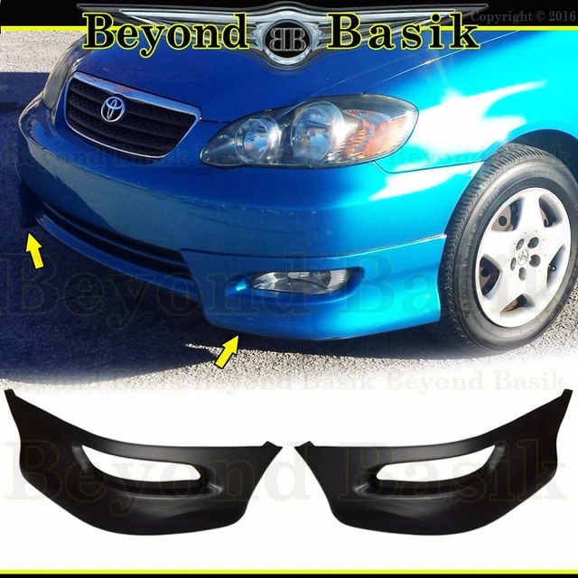 Auto-Summer Front Bumper Lip Splitter Chin Spoiler Kit (2PCS) For Toyota Corolla 2005-2008