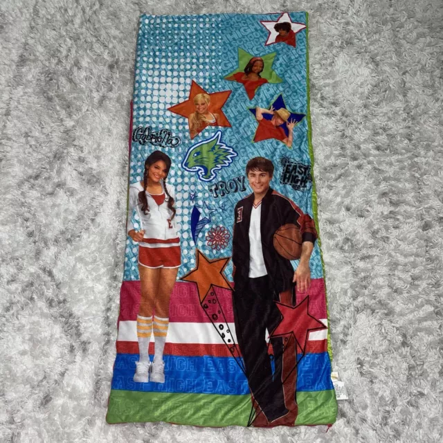 VTG 2000's Disney High School Musical Kids Teens Sleeping Bag Zac Efron 30x67"