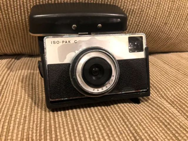 Vintage camera, AGFA, ISO-PAK C, camera, photo, leather case, Germany