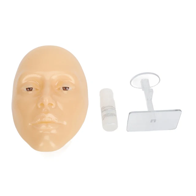 Yellow Makeup Practice Face Board 5D Silicone Mannequin Face For Eyes Makeup Zz1