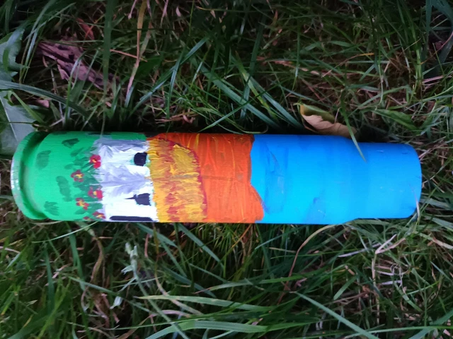 Painted Military Cannon Shells from War. Money goes to aid for Ukraine.