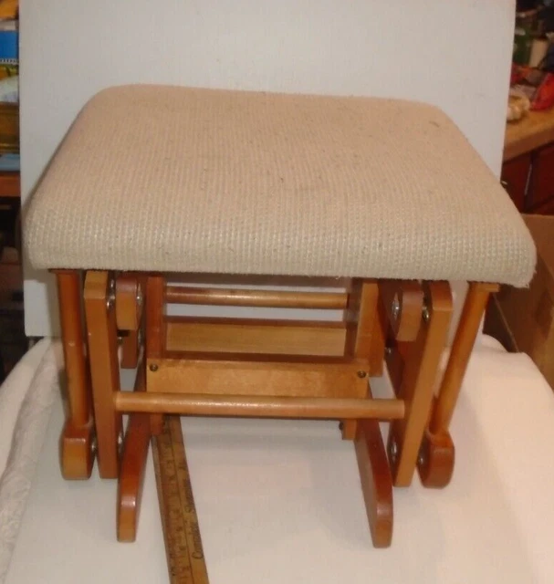 Vintage lookin Rustic Gliding Ottoman Footstool Nursery/Baby/Rocker Glider Stool