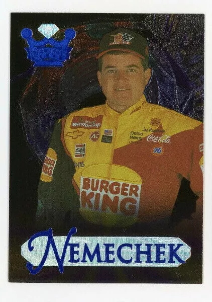 Joe Nemechek 1996 Crown Jewels Silver Sapphire Parallel Insert Burger King #21