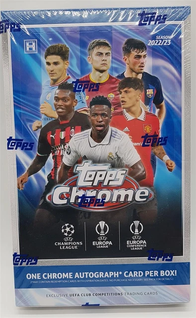 Topps UEFA Club Competitions Chrome Soccer Hobby Box 2022-23