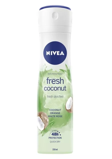 32,17€/L- 6er Pack NIVEA Women Deospray Antitranspirant "Fresh Coconut" - 150ml