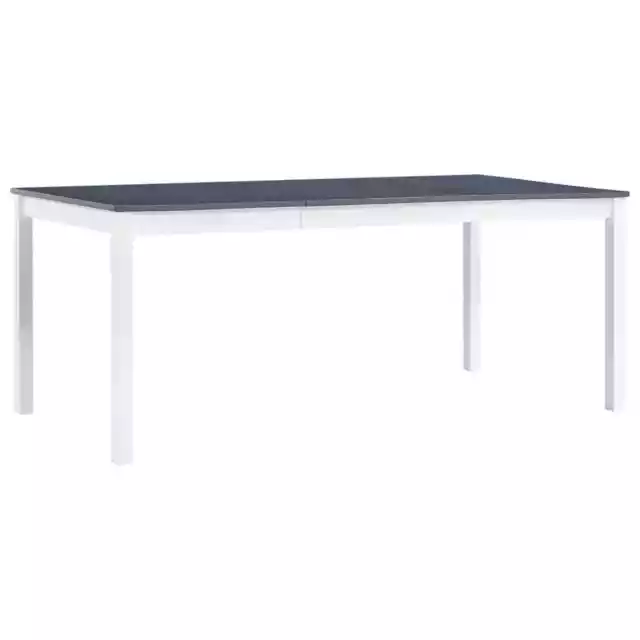 Table de salle Ã  manger Blanc et gris 180 x 90 x 73 cm Pin