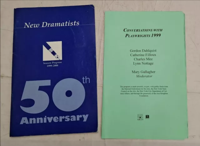 Booklet New Dramatists Season Program 1999 59th Anniversary