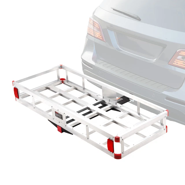 VEVOR HITCH MOUNT Cargo Carrier 47 x 20 x 6 in 500lb Aluminum Fits 2