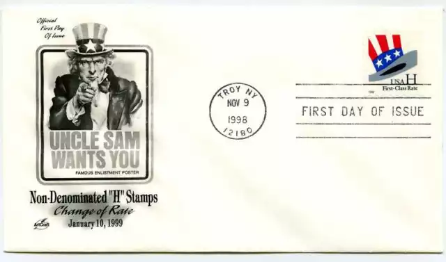 3269 ND (33c), 'H' Hat, ATM pane single ArtCraft FDC