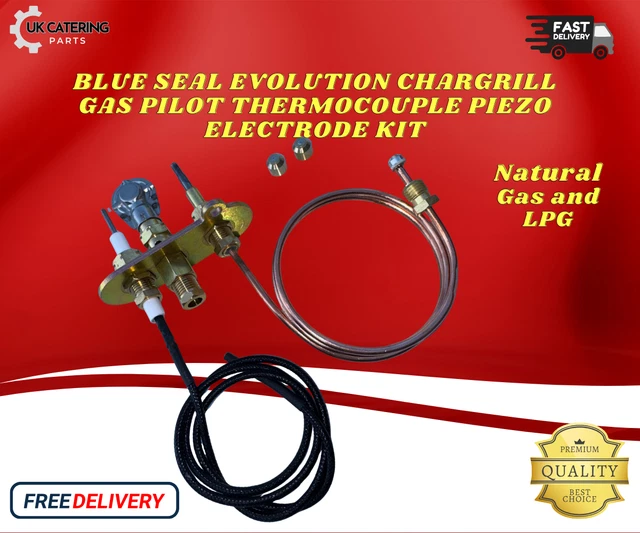 Blue Seal Gas Pilot Kit – Thermocouple & Piezo Electrode – For Chargrill Evolution LPG