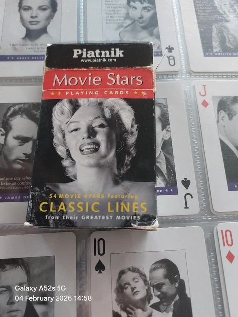MOVIE STARS HOLLYWOOD Playing Cards complete set from 1997 £6.79