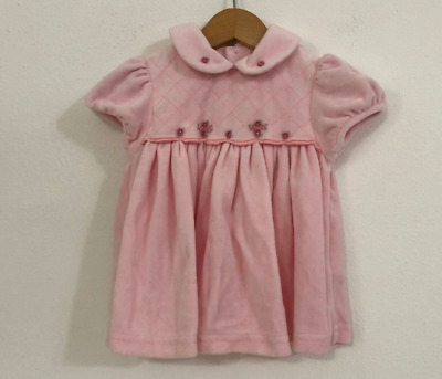 MARKS&SPENCER Vestito abito rosa per bambina in spugna Tg 3/ Mesi