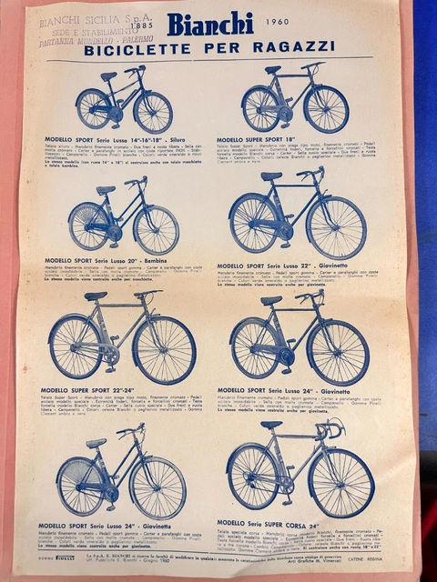 Bianchi Aquiletta Graziella Originale - Vélo Pliant Vintage Bleu 1960