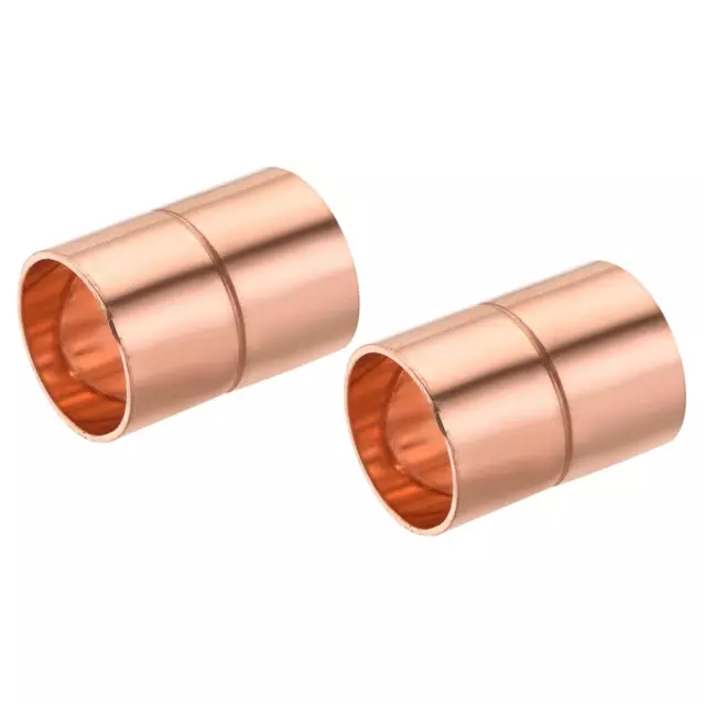 Recto Cobre Acoplamiento Accesorios, 5/8" ID Soldadura Junta para HVAC, 2pzs