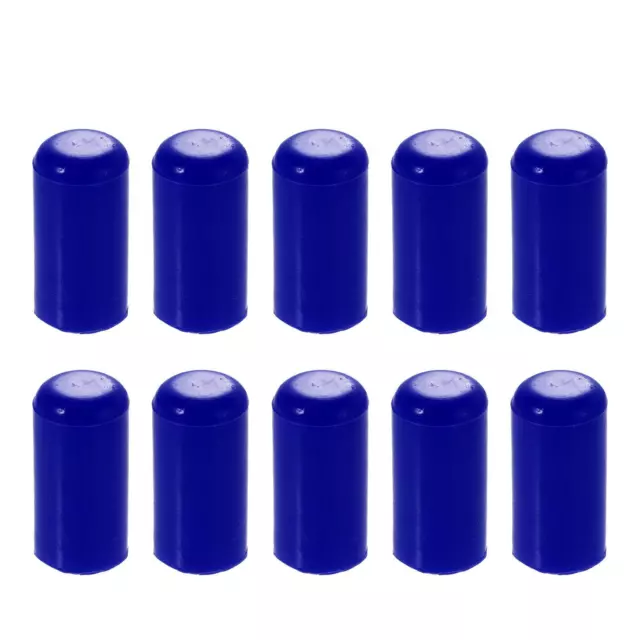 10Pcs 8mm 0.31" Voiture Silicone Aspirateur Tuyau Tube Terminal Bouchon Bleu
