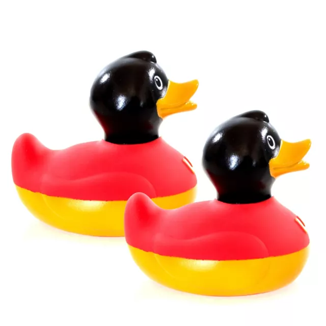 2x Deutschland Badeente,Quietscheente Quietscheentchen Plastikente Gummiente NEU