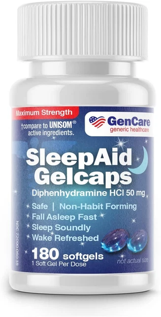 Suplemento de ayuda para dormir nocturno de máxima fuerza para adultos de GenCare sueño profundo