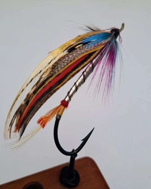 Mouche à Saumon Vintage Gut Eye - Taille 8/0 - Jaune Torish - Extrêmement Rare - Neuf Avec Défauts Mineurs