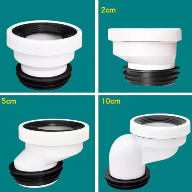 Extra Durable PVC WC Connection Nozzle for Toilet Pipe Drain 0mm Offset
